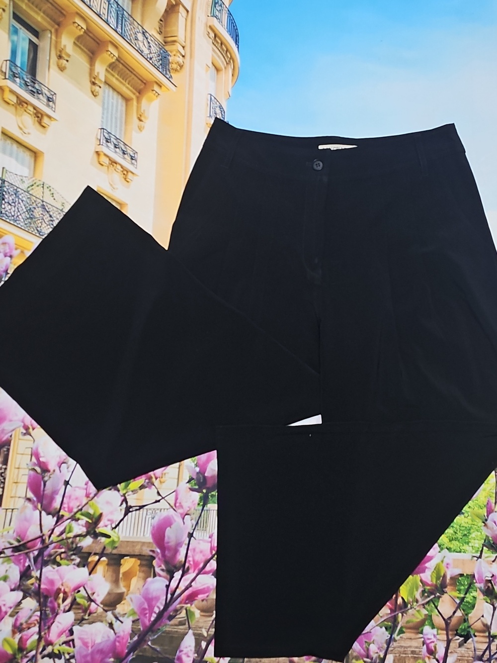 Ivan Grundahl Wide Leg Crop Black Pants Size 36 Copenhagen